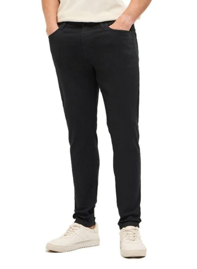 Men's Black Mid-Rise Skinny Fit Jeans Classic Comfort With Modern Style, Perfect For Everyday Casual Looks And Effortless Streetwear Vibes