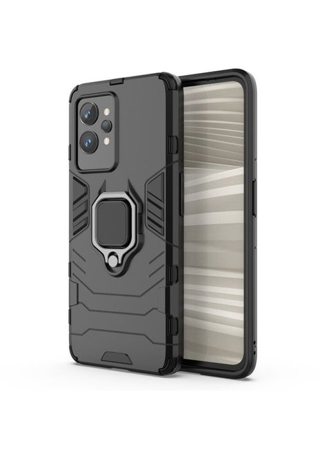 Case Cover For Realme GT2 Pro Shockproof PC + TPU Holder Phone Case Black