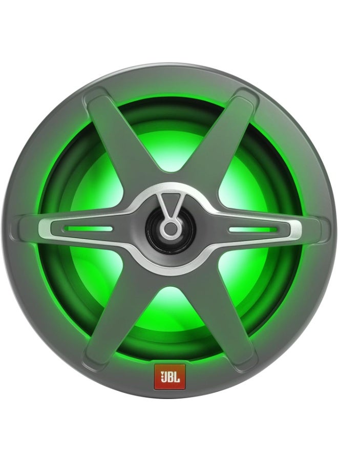 جي بي إل مكبر صوت كلوب مارين، 8 بوصات، ثنائي الاتجاه، مقاوم للماء، مقاوم للعوامل الجوية، 450 واط، IPx5، إضاءة LED بسبعة ألوان. - Image 4