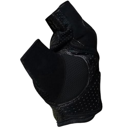 Meister Women's Fit Grip Weight Lifting Gloves w/Washable Amara Leather - Black - Medium - Image 4
