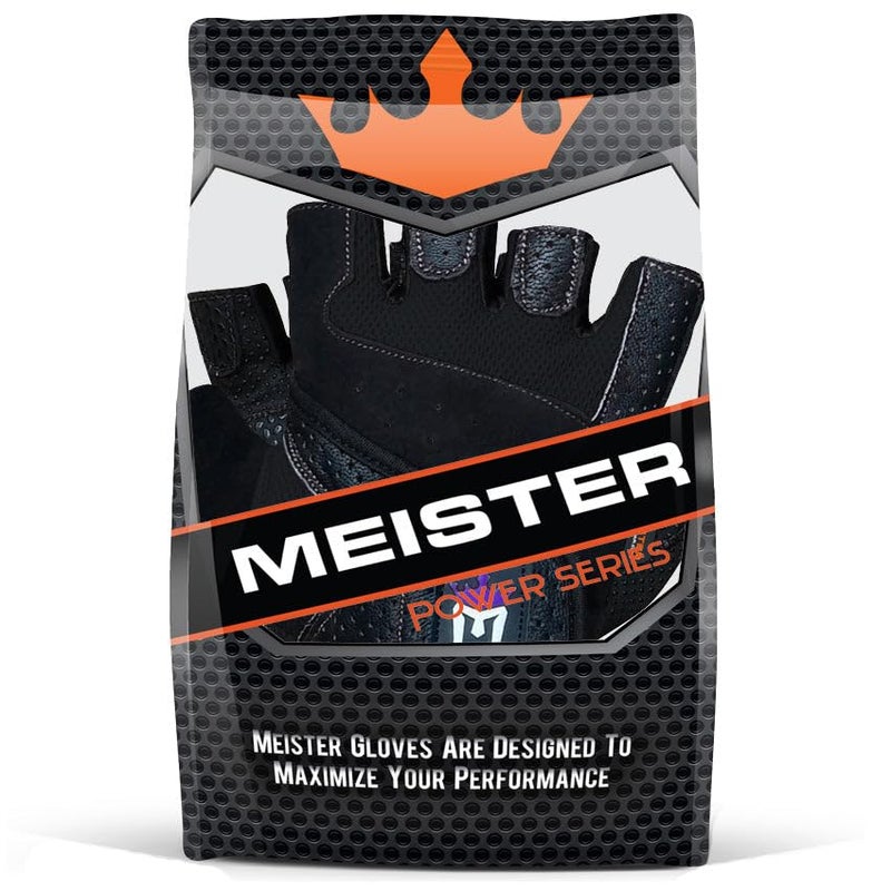 Meister Women's Fit Grip Weight Lifting Gloves w/Washable Amara Leather - Black - Medium - Image 5