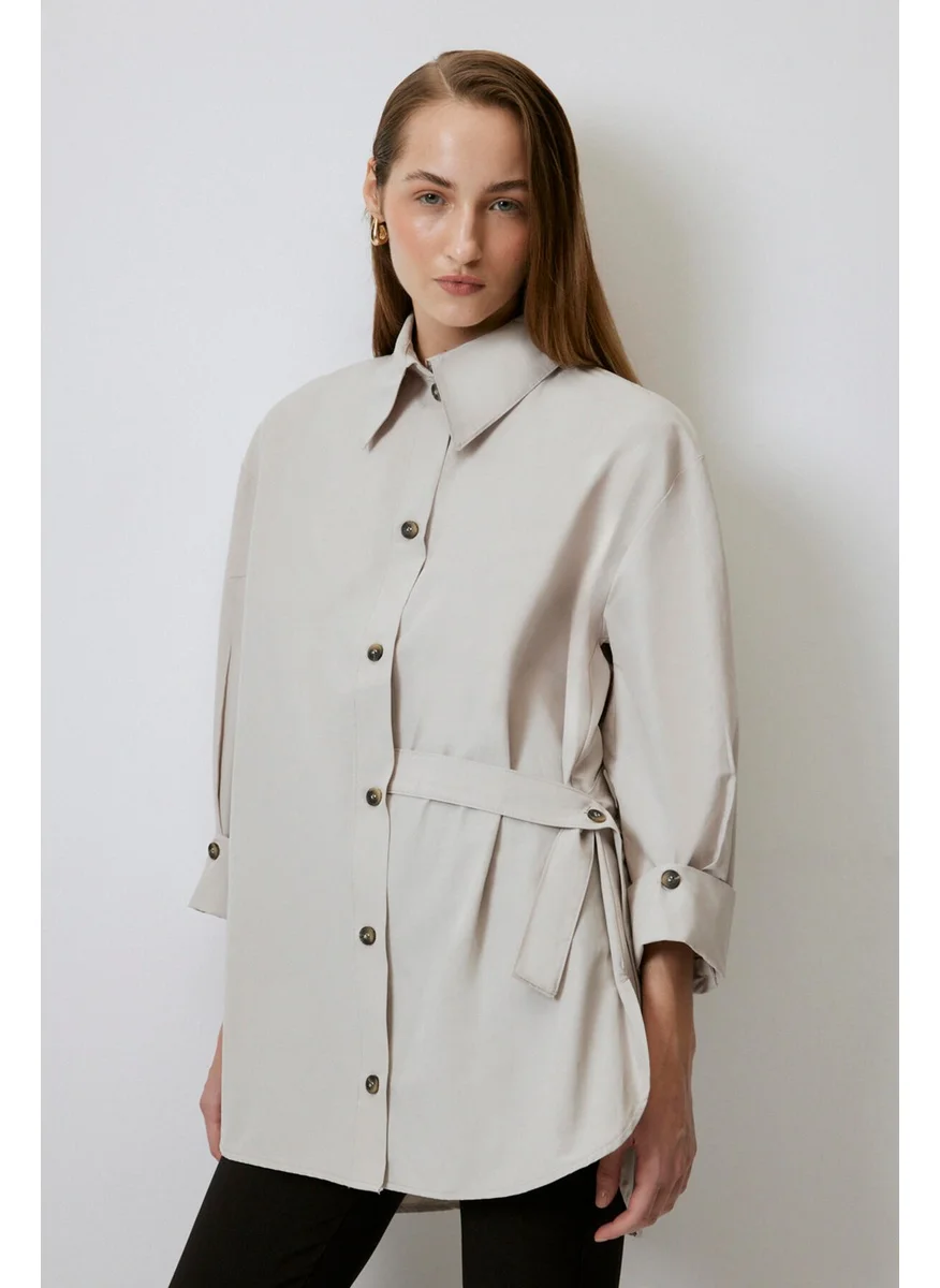 Touche Buttoned Casual Shirt Tunic
