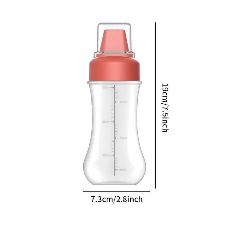 KRUPAVI Kitchen Sauce Bottle Dispenser Plastic Multipurpose Squeeze Sauce Bottle Ketchup Mayonnaise Refillable Dispenser with Leak Proof Cover Cap Honey Oil Sauce Dispenser Bottle Pack of 3 - Image 2