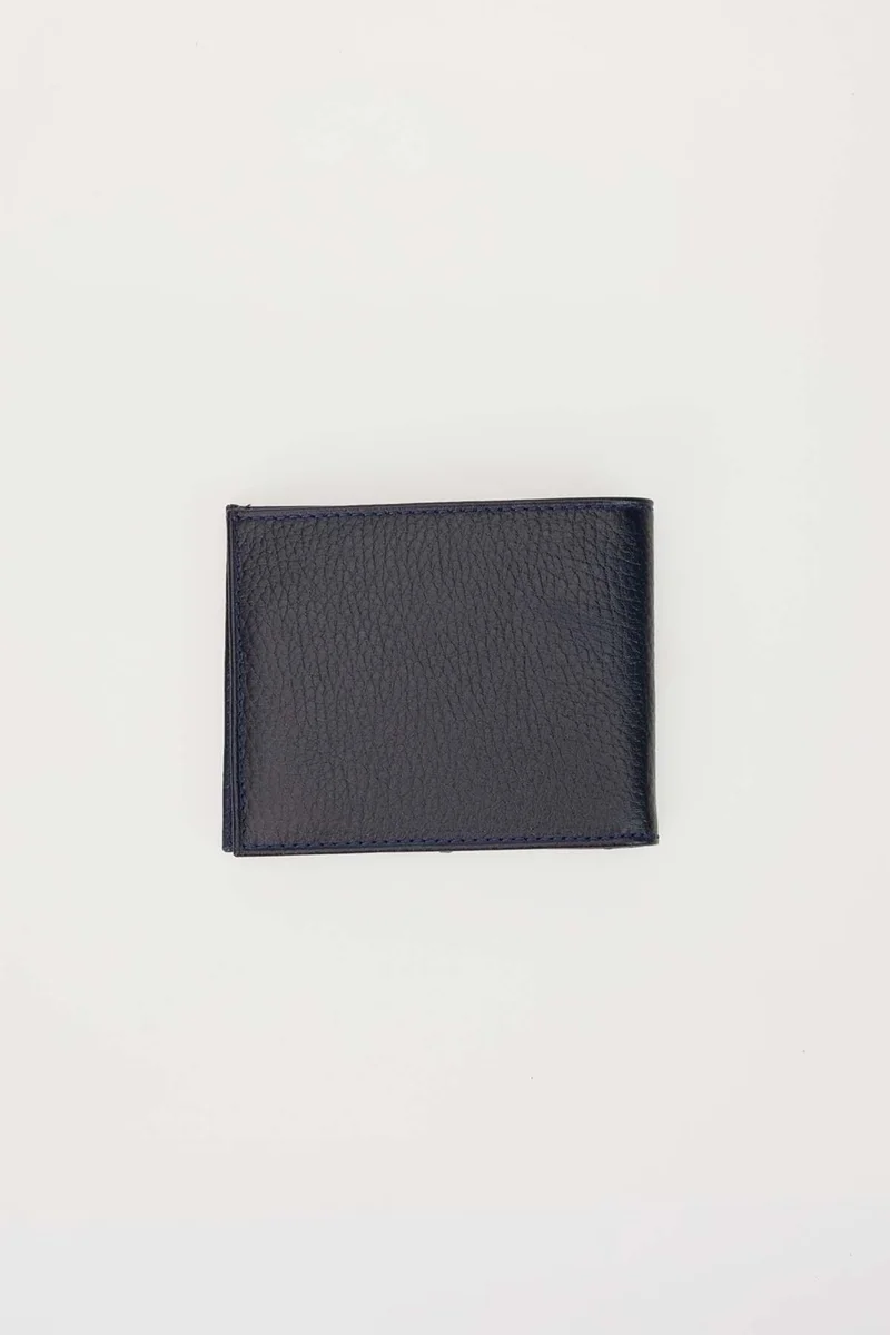 Tudors Genuine Leather Navy Blue Wallet
