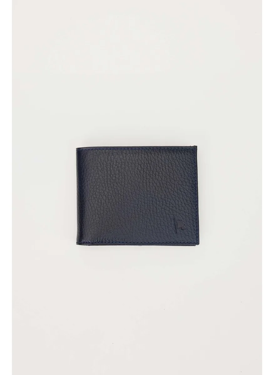 Tudors Genuine Leather Navy Blue Wallet