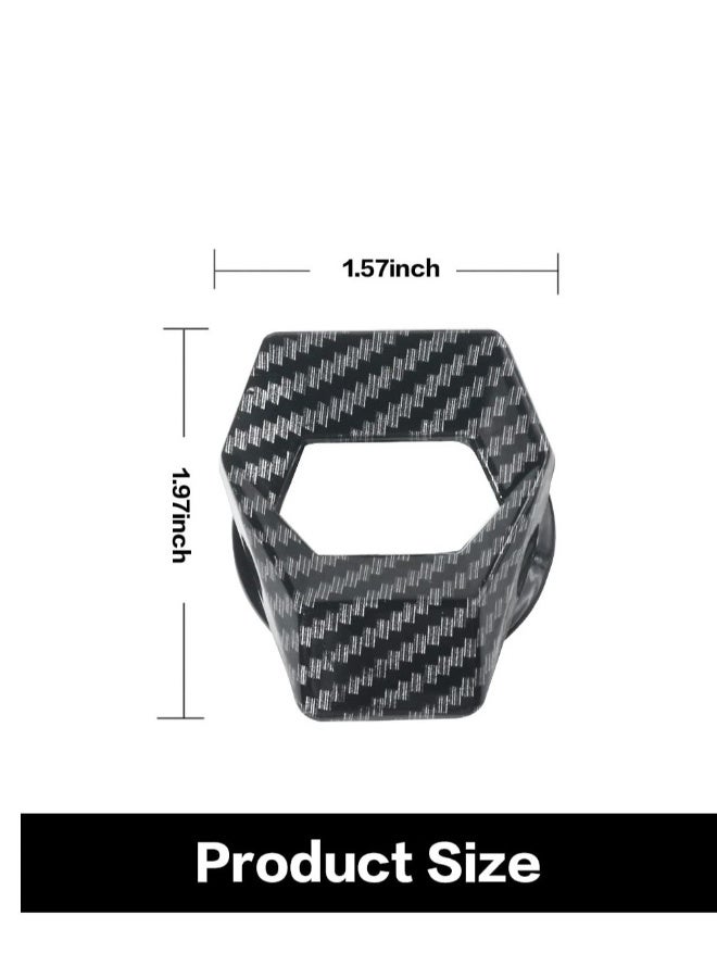 Universal Engine Start/Stop Button Cover, Aluminum Alloy Car Power Control Trim, Push to Start Button Cover Key Protective Cover for Civic CRV XRV Challenger Charger CHR (2PCS Carbon Fiber) - Image 4