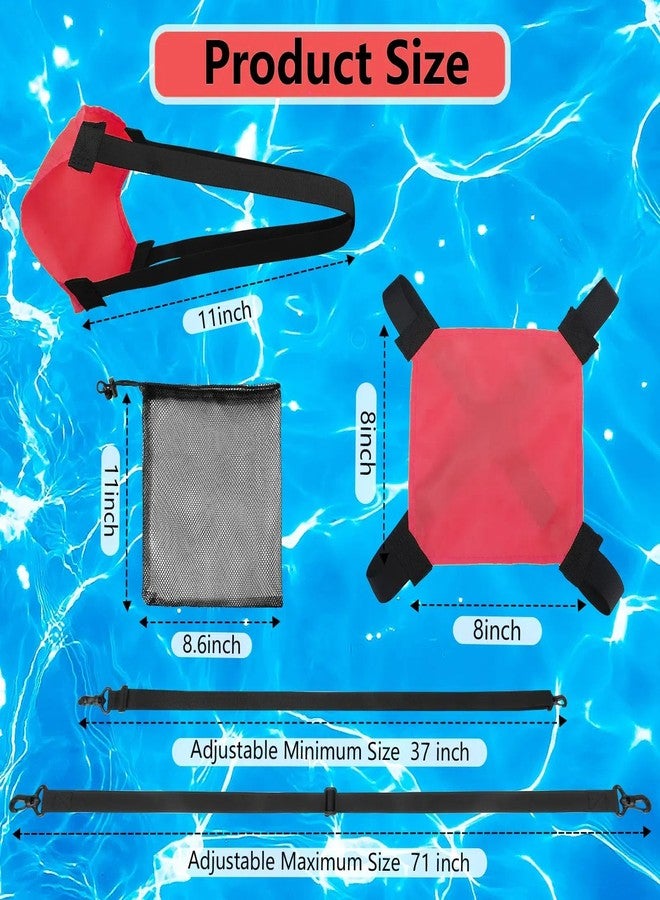 UCEDER Swim Parachute Resistance Training Set, Adjustable Swim Belt with Drag Parachute for Strength & Endurance,Swimming Resistance Training Equipment(Red) - Image 3