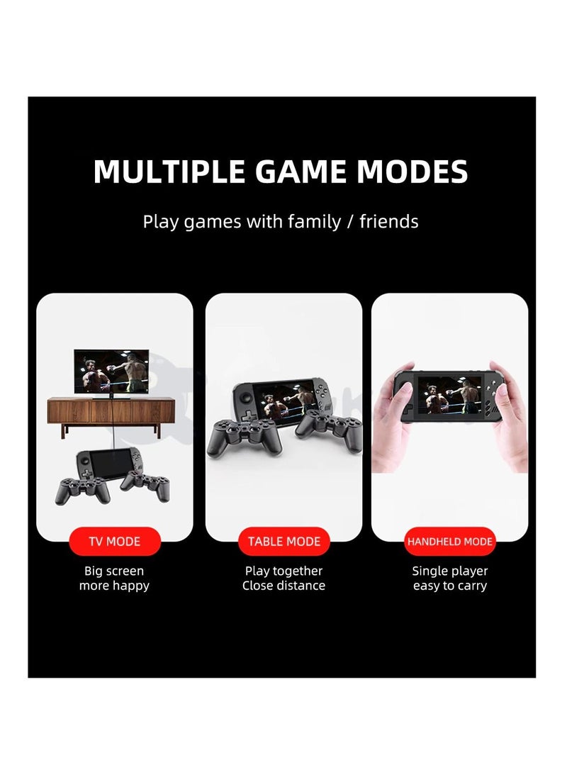 Handheld Game Console 4.3 Inch IPS HD Retro Game Console ATM7051 CPU Quad Core ARM CORTEX-A9 with 5000+ Classic Video Games, Support Multi-Emulator/HD Output/64GB TF Card