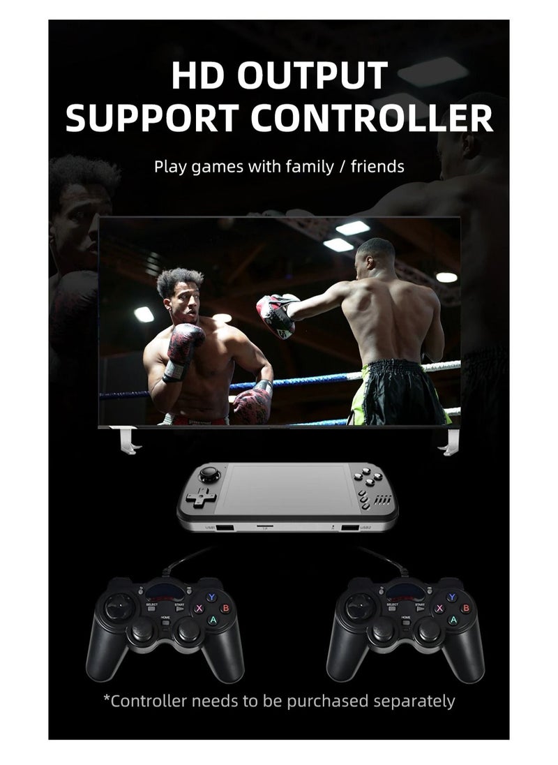 Handheld Game Console 4.3 Inch IPS HD Retro Game Console ATM7051 CPU Quad Core ARM CORTEX-A9 with 5000+ Classic Video Games, Support Multi-Emulator/HD Output/64GB TF Card