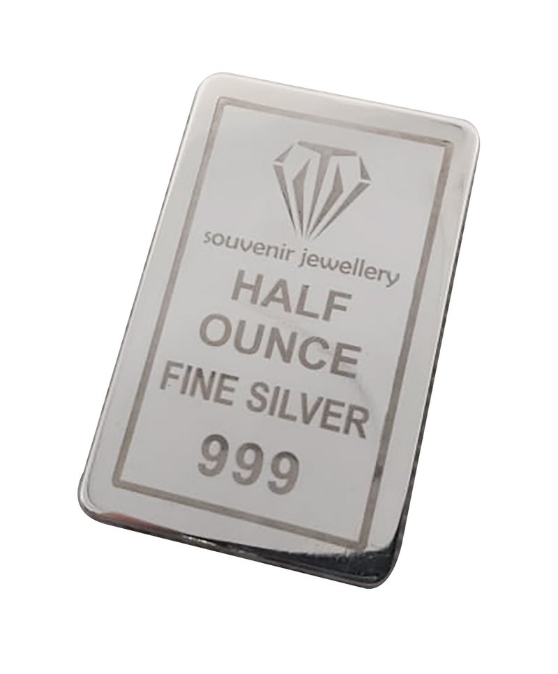 999 Pure Silver Bar Half Ounce 15.55 Grams Mohammed Name Design - Image 3