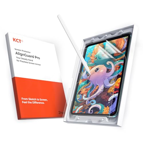 KCT 2 Pack Paperfeel Screen Protector for iPad Air 13 inch M3/M2 2025/2024 with AlignGuard Pro Tray, Write as Real Paper, High Sensitivity, Anti Glare - Image 1