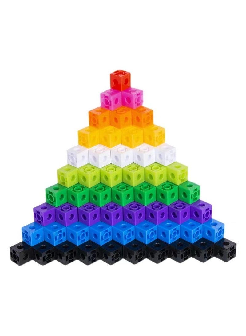 VIUAUAX Math Manipulatives for Kids Ages 3-8 | Linking Snap Cubes for Kindergarten & Elementary Counting Skills | Fun Learning Activities for School, Classroom, and Home | 100 Piece Cube Set, 10 ColorsPuzzle Early Learning Creative Magic Square 2cm square blocks 100 puzzle children's teaching aids toys - Image 5