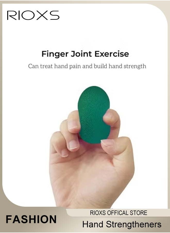 RIOXS 6 Pcs Hand Grip Strength Trainer Hand Squeeze Stress Balls and Silicone Five Finger Puller Hand Grip Strength Trainer for Adults and Kids Hand Strength Trainer Equipment  - Image 3