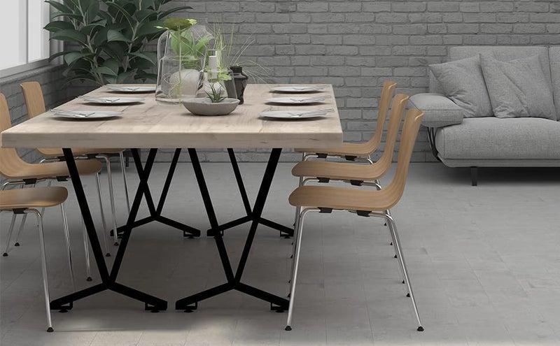DECORILA أرجل طاولة معدنية ثقيلة من DECORILA بارتفاع 28 وعرض 177 أرجل أثاث DIY لطاولة الطعام وطاولة القهوة وطاولة المكتب فقط أرجل - Image 2