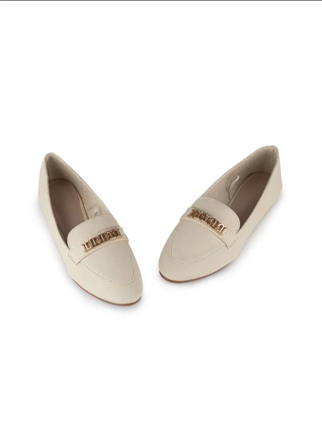 Vincci Beige Pointed Toe Low Heel Pumps for Women | Best Price UAE