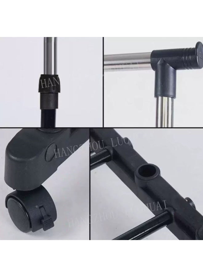 Living Black Metal Clothes Hanger Clothes Holder - Image 4