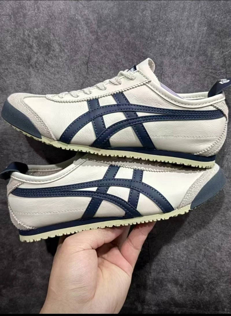 Onitsuka Tiger Mexico 66 Colorblock Sneakers Beige/Navy - Image 4