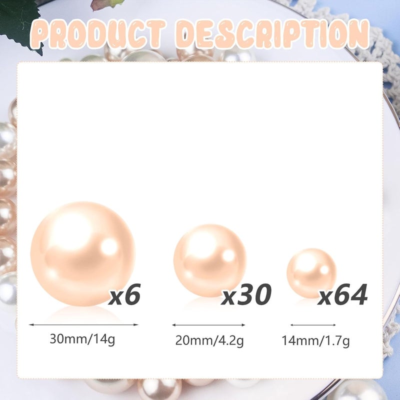ZEBMOON 100 Pcs Floating Pearls 14/20/35MM xiangbin - Image 2