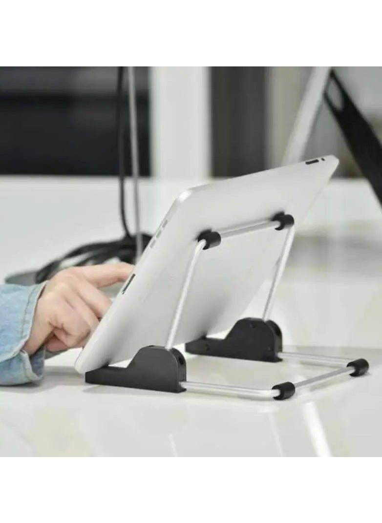 1pc Aluminum Alloy Collapsible Computer Stand With Three Angles Adjustable Bracket Suitable For Ipad And Any Other Types Of Tablet PCs