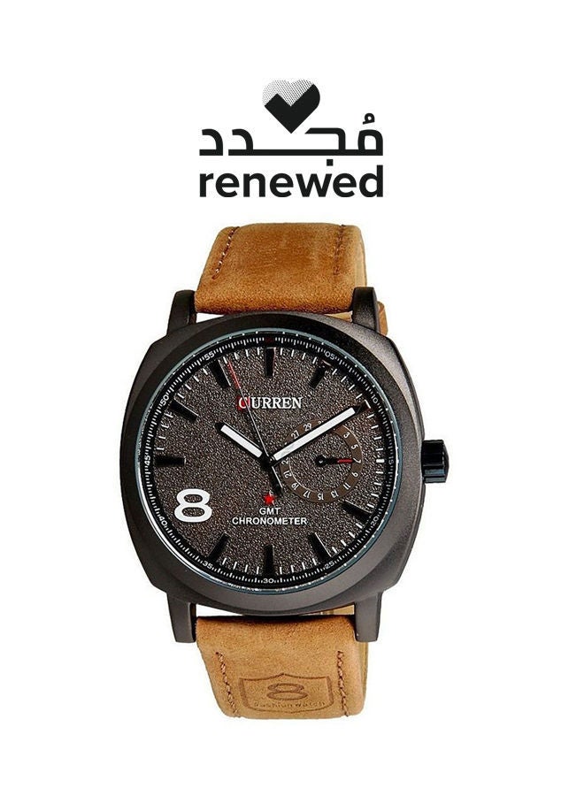 NIBEMINENT men Renewed - Water Resistant Leather Analog Watch 8139 - Image 1