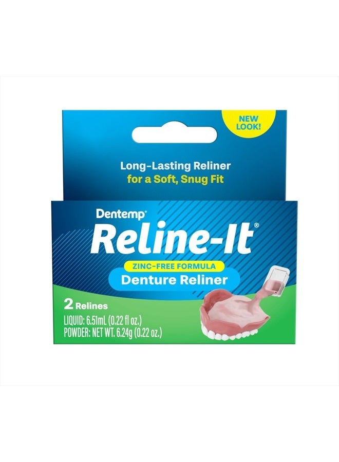 Dentemp Denture Reline Kit - Advanced Formula Reline It Denture Reliner - Denture Kit to Refit and Tighten Dentures for Both Upper u0026 Lower Denture - Image 1