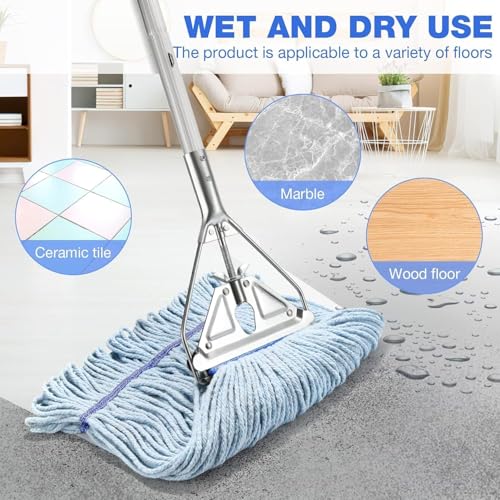 SOBONNE Commercial Mop Handle Heavy Duty,59" Industrial Metal Mop Stick Replacement for Home, Garage, Office, Workshop,Warehouse Floor Cleaning - Image 4