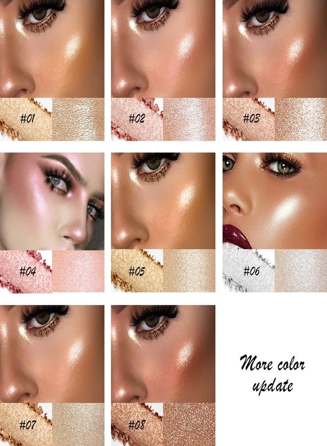 Highlighter Shimmer Makeup Palette Gold Colors,Shimmering Highlightering Pallet for Natural Skin Tone,Illuminate Silky Shimmery Powder for Face/Body,Highly Pigmented Iluminadores de Maquillaje - Image 2