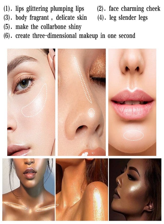 Highlighter Shimmer Makeup Palette Gold Colors,Shimmering Highlightering Pallet for Natural Skin Tone,Illuminate Silky Shimmery Powder for Face/Body,Highly Pigmented Iluminadores de Maquillaje - Image 4