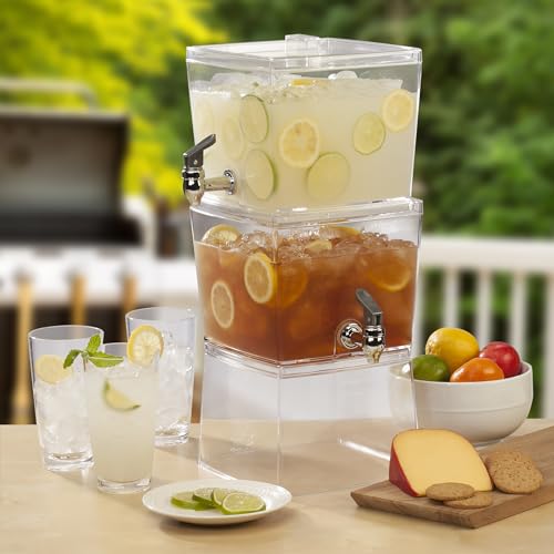 CreativeWare 2 Units 1.5 gallon Stacking Beverage Dispenser - Image 2
