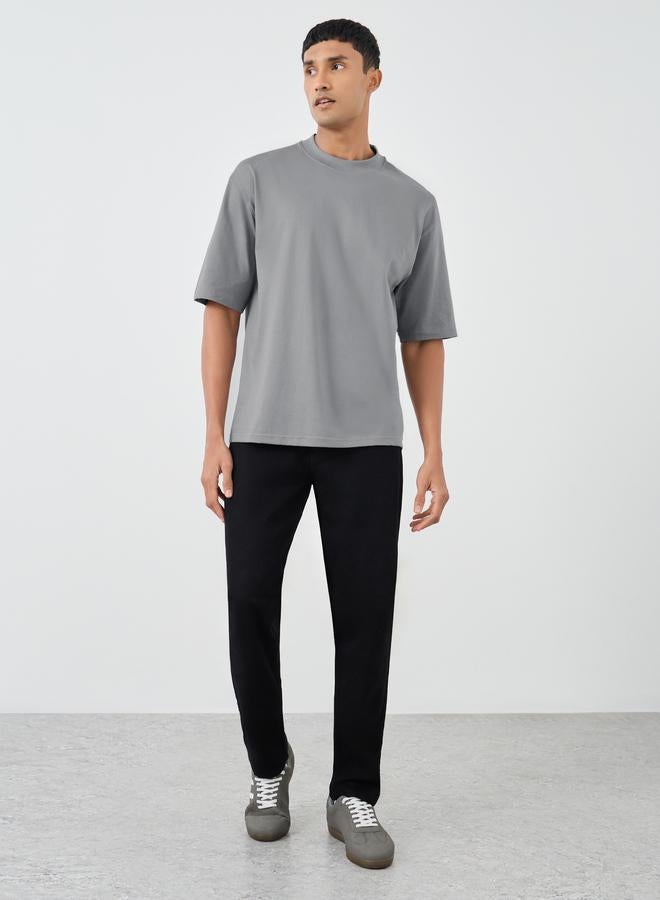 ستايلي تيشيرت بأكمام قصيرة وياقة دائرية بقصة واسعة - Image 2