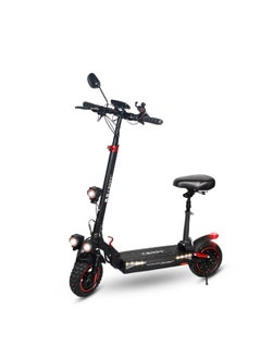 Crony T4 2000W High-Speed Adult Electric Scooter 48V 13AH – Max 65KM/H, 10" Off-Road Tires, Dual Suspension, Hydraulic Disc Brakes, 25–35KM Range, Foldable E-Scooter with Triple LED Headlights, Big LCD Display, Smart Lock, Rearview Mirror & Seat, Lightweight Aluminum Frame, 120KG Load – Ideal Electric Commuter E-Bike  - Image 1