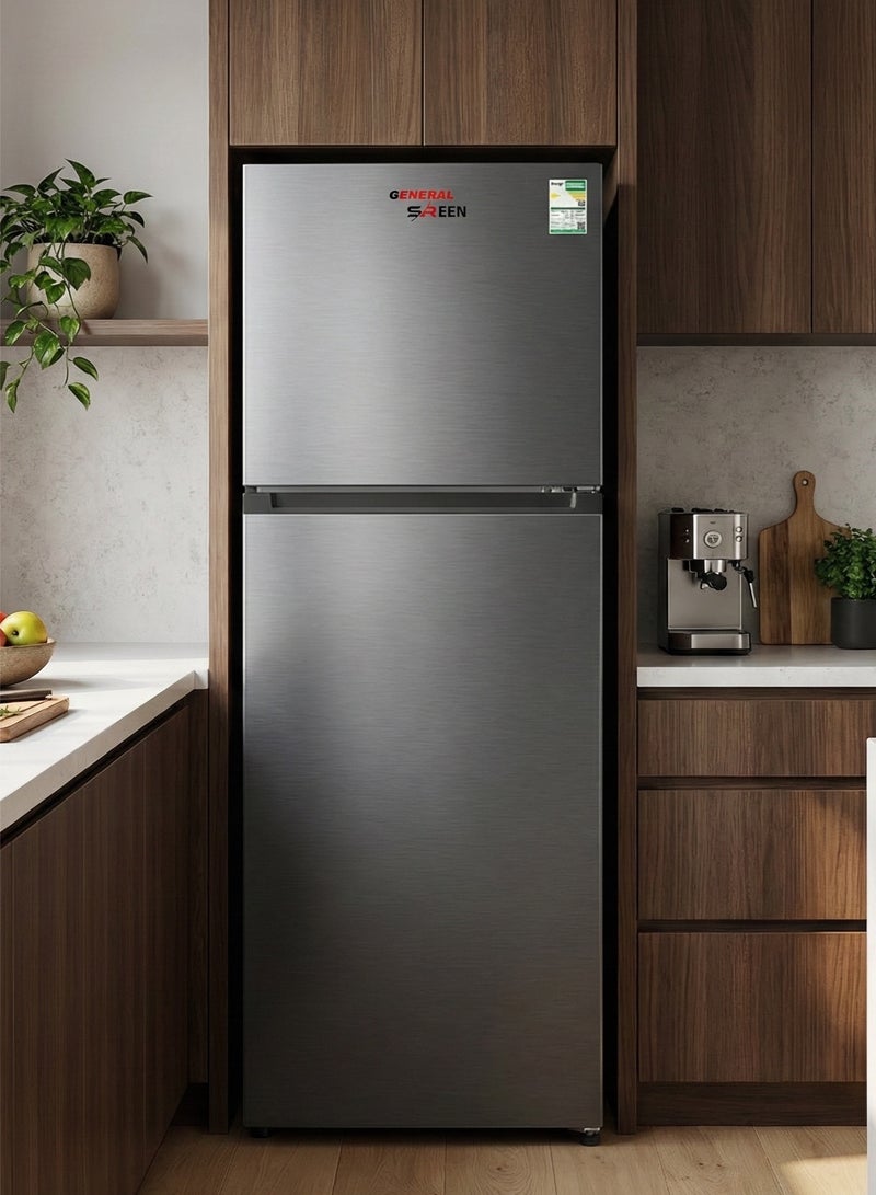 General SREEN Top Mount No Frost Refrigerator 14.90 Cu Ft Dark Silver – GSRF-420NFS - Image 3