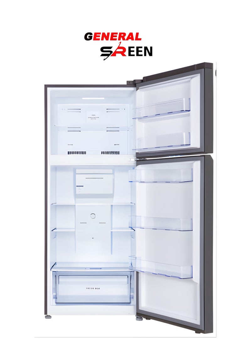 General SREEN Top Mount No Frost Refrigerator 14.90 Cu Ft Dark Silver – GSRF-420NFS - Image 2