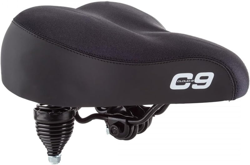 Cloud-9 Cruiser Gel Saddle, 10.5" x 10.5" - Ergonomic Black Lycra Seat for Ultimate Comfort - Image 1