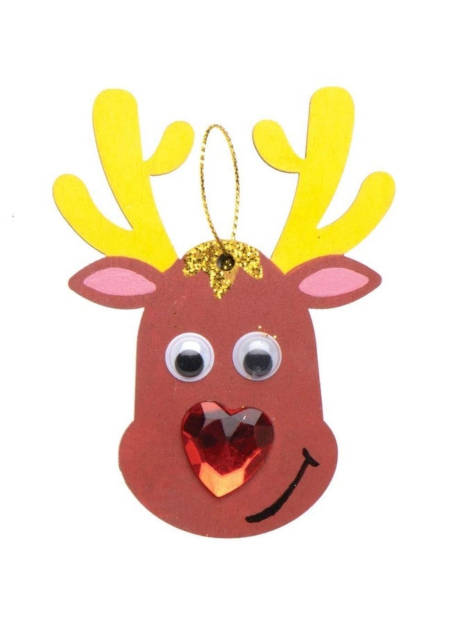 Baker Ross AX464 Christmas Wooden Decorations - Pack of 12, Wood Crafts for Kids to Decorate, Ideal Christmas Tree Decoration, Great for School, Craft Groups and Home Crafting - Image 3