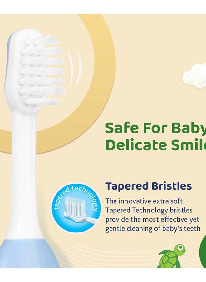 Chicco مجموعة فرشاة أسنان زرقاء + خضراء 6M-36M - Image 4