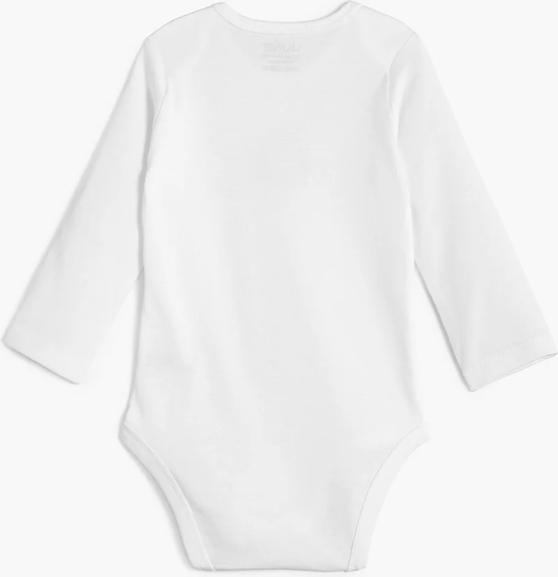 جون Baby Envelope Collar 5-Piece Long Sleeve Pastel Colored Animal Printed Bodysuit