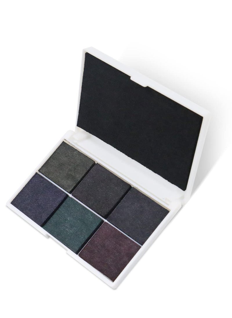 Excefore 7 Colors Washable DIY Stamp Ink Pads for Kids, Selected Arts And Crafts Ink Pad, Multi Colored Finger Ink Pad with Glitter, Suitable for Stamp, Paper and Wood (Black)  - Image 1