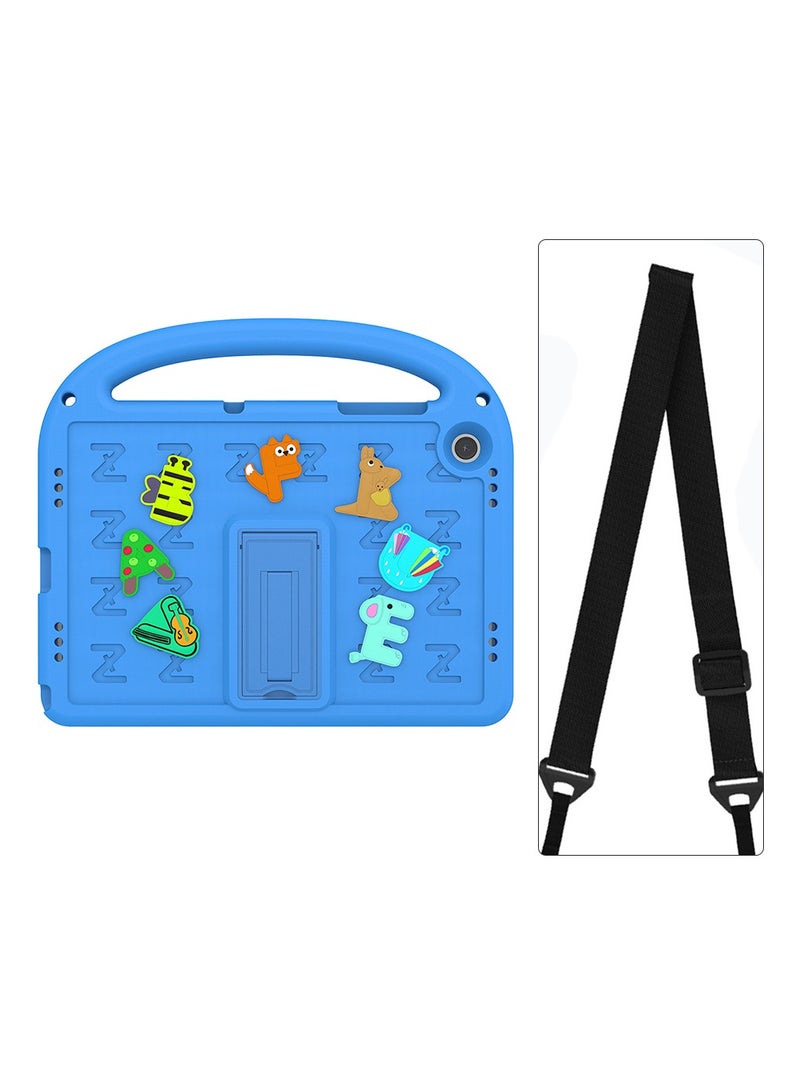 VKL Compatible with Samsung Galaxy Tab A9 plus Case for Kids 11” 2024 With shoulder strap  Released with Holder Shockproof Full Body Protection Cute Cover Shell for Tab A0 plus Case Kids Blue - Image 1