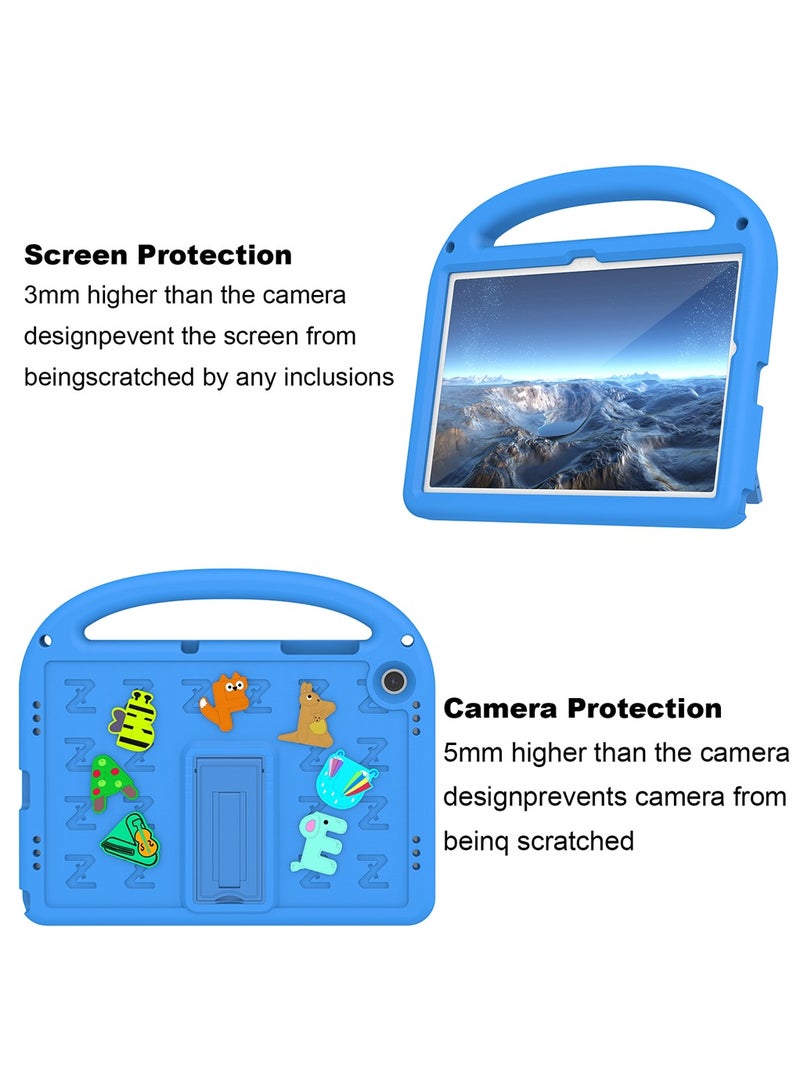 VKL Compatible with Samsung Galaxy Tab A9 plus Case for Kids 11” 2024 With shoulder strap  Released with Holder Shockproof Full Body Protection Cute Cover Shell for Tab A0 plus Case Kids Blue - Image 2