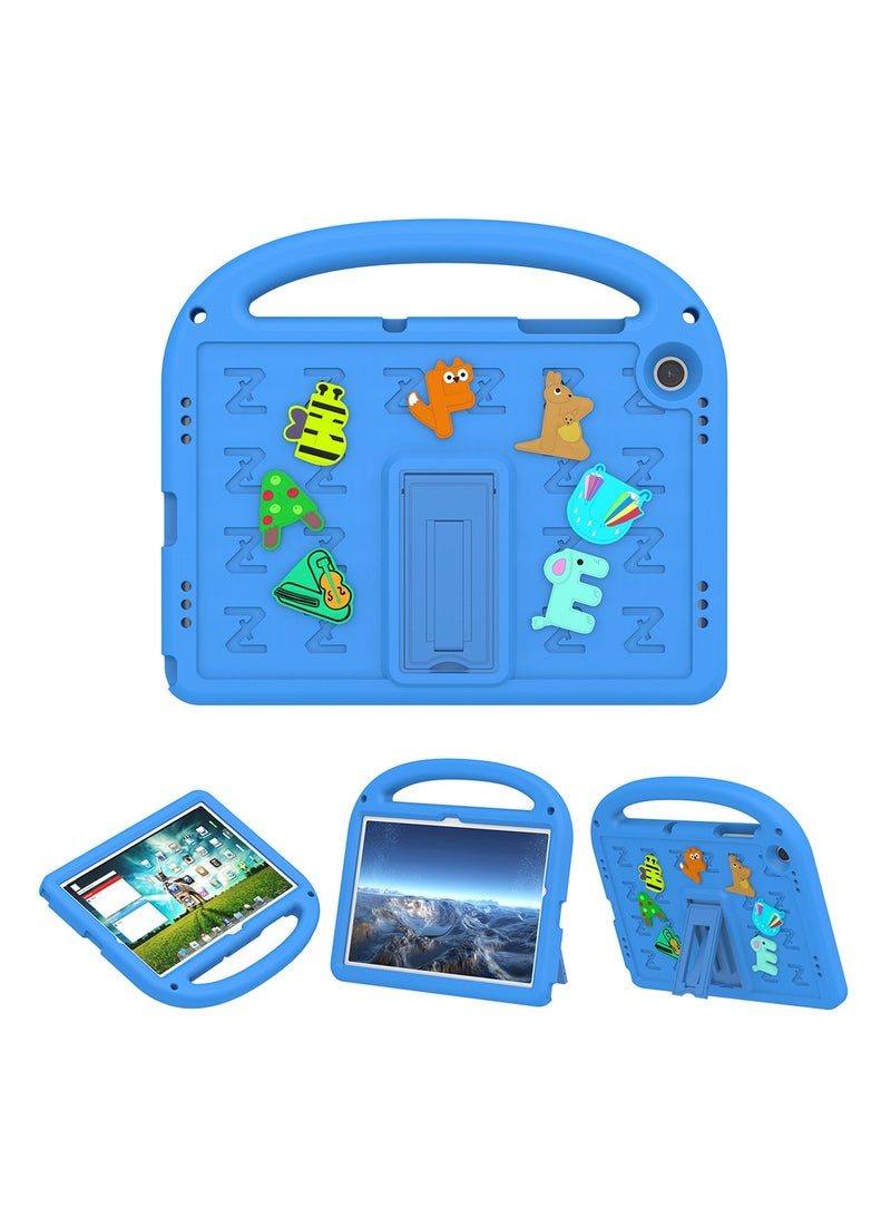 VKL Compatible with Samsung Galaxy Tab A9 plus Case for Kids 11” 2024 With shoulder strap  Released with Holder Shockproof Full Body Protection Cute Cover Shell for Tab A0 plus Case Kids Blue - Image 3