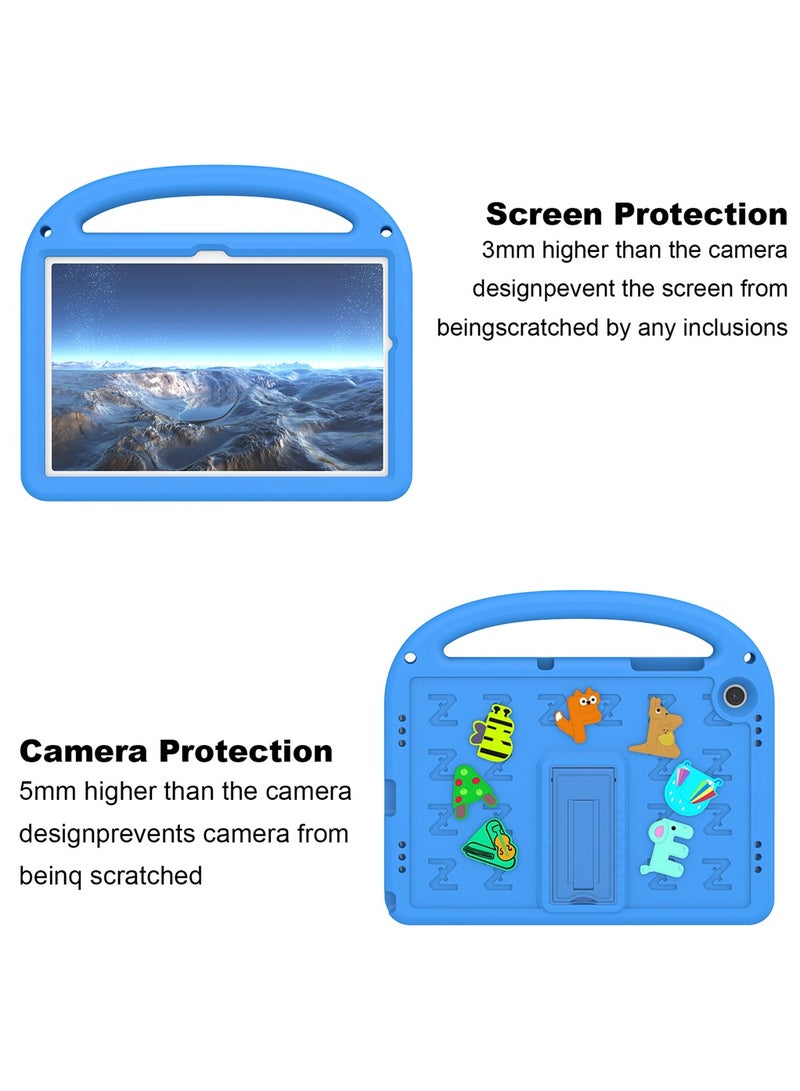 VKL Compatible with Samsung Galaxy Tab A9 plus Case for Kids 11” 2024 With shoulder strap  Released with Holder Shockproof Full Body Protection Cute Cover Shell for Tab A0 plus Case Kids Blue - Image 5