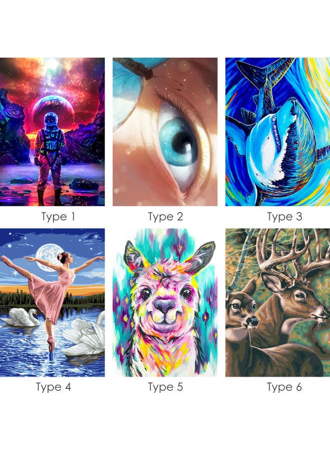 NIBEMINENT DIY Oil Painting On Canvas Paint Home Wall Decor Multicolour - Image 3