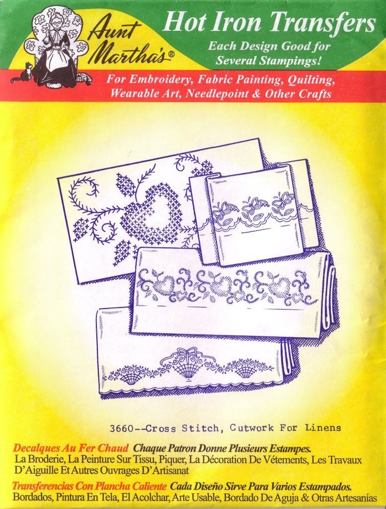 Aunt Martha's Cross Stitch, Cutwork for Linens Aunt Martha's Hot Iron Embroidery Transfer - Image 3