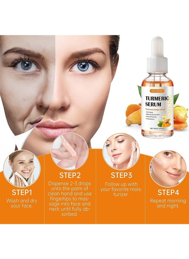 Sefudun Turmeric Dark Spot Serum 30ml, Dark Spot Correcting Serum for Face and Body, Reduces Hyperpigmentation, Age Spots, Sun Spots and Improves Skin Tone for Women and Men of All Skin Types  - Image 5