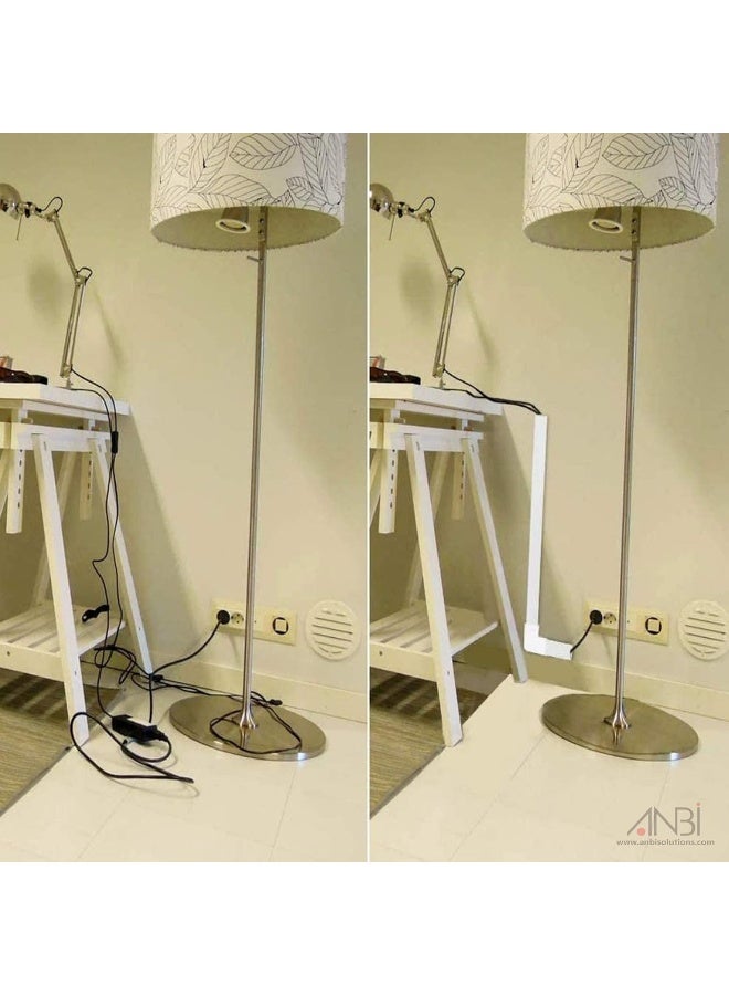 HTE 90Cm Cable Box Pvc Trunking White Red Sticker Cord Cover Concealer OnWall Wire Cover Paintable Raceway  Pack Of 3 (3Pieces  50X50X900Mm) - Image 3