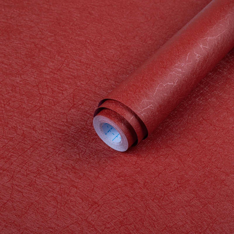 Abyssaly Dark Red Peel and Stick Self Adhesive Wallpaper - Removable Waterproof Bathroom Countertop Contact Paper 15.7" X 118" - Kitchen Vinyl Wrap for Cabinet Countertops - Wall Cover Counter Top Paper - Image 1
