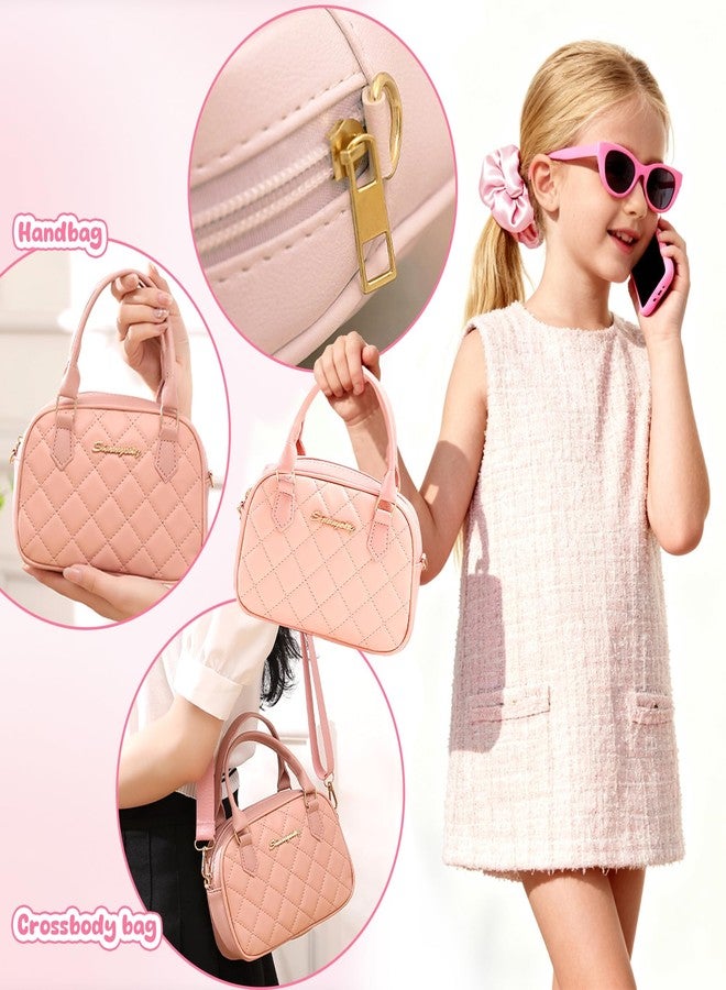PPXMEEUDC Kids Purse for Girls, Pretend Play Purse Set with Princess Handbag, Phone, Wallet, Keys, Makeup Kit, Toddler Dress Up Toys for Birthday Gifts - Image 2