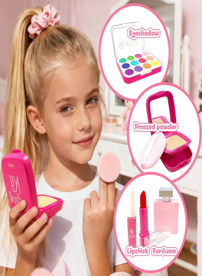 PPXMEEUDC Kids Purse for Girls, Pretend Play Purse Set with Princess Handbag, Phone, Wallet, Keys, Makeup Kit, Toddler Dress Up Toys for Birthday Gifts - Image 3