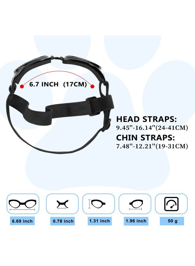 QUMY Dog Sunglasses Dog Goggles for Medium Large Breed Dogs, Wind Dust Fog Protection Eye Wear Pet Glasses with Adjustable Strap for Motorcycle Car Driving Bike Riding Hiking Swimming Over 15lbs Red - Image 3